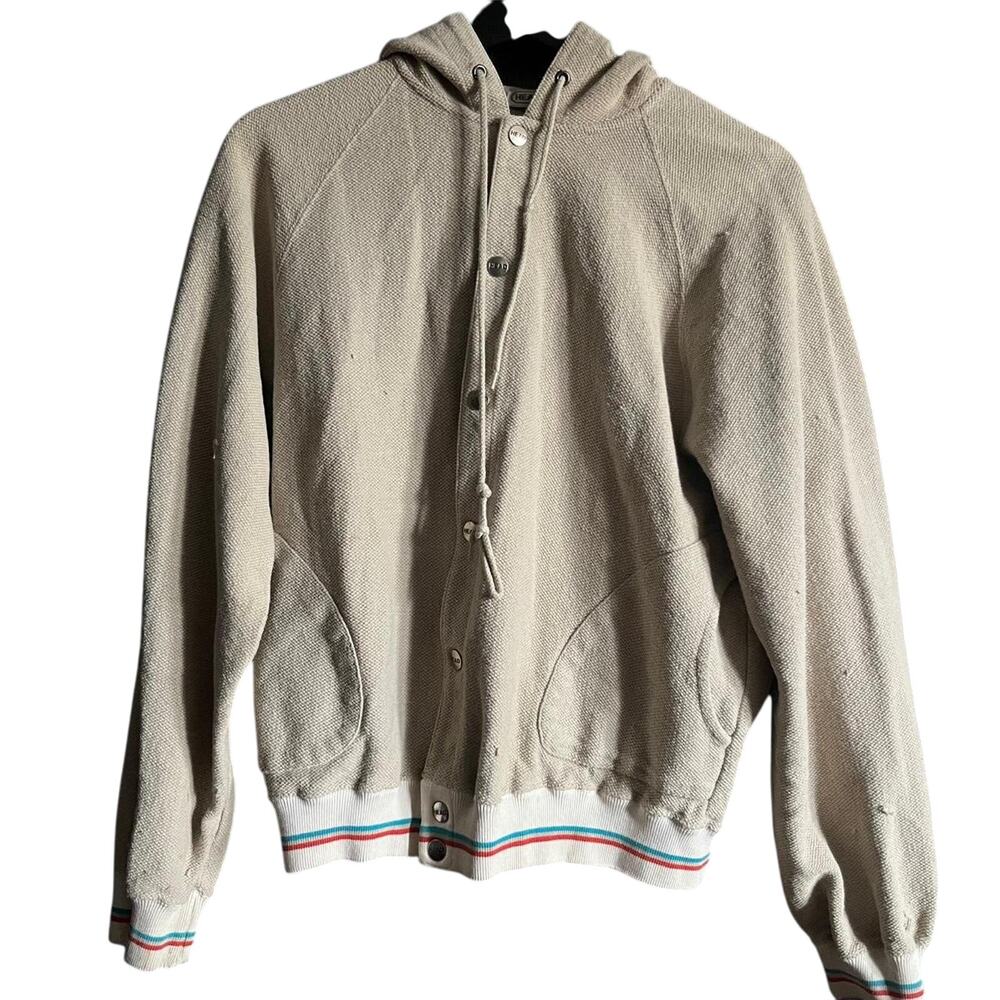 Vintage Head Sport Cotton Knit Hoodie Button-Up Jacket Men’s Medium Hong Kong